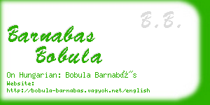 barnabas bobula business card